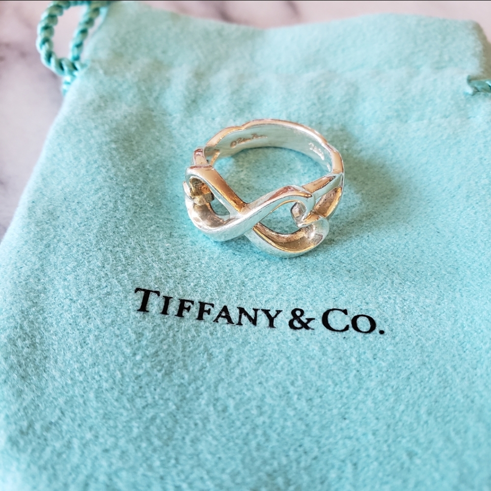 Tiffany & Co Elsa Peretti Infinity Heart Ring Sz 7